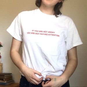 Social activism basic white tee